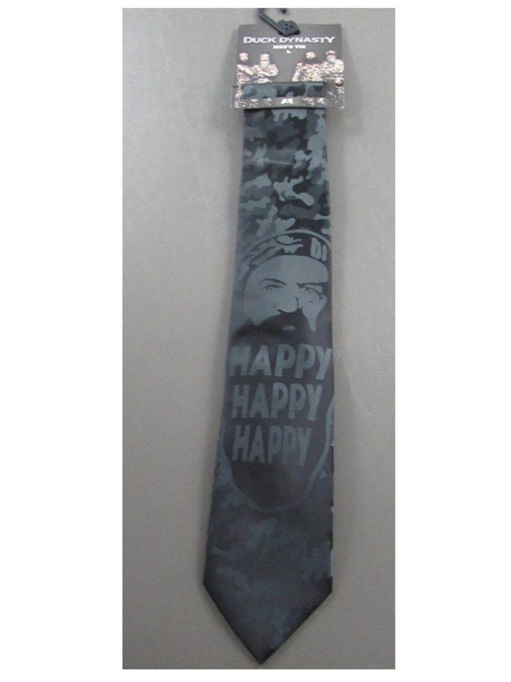 A&E Duck Dynasty Men's Phil Face Happy Neck Tie, Black, One Size